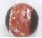 Perle rund marmoriert, rot-schwarz